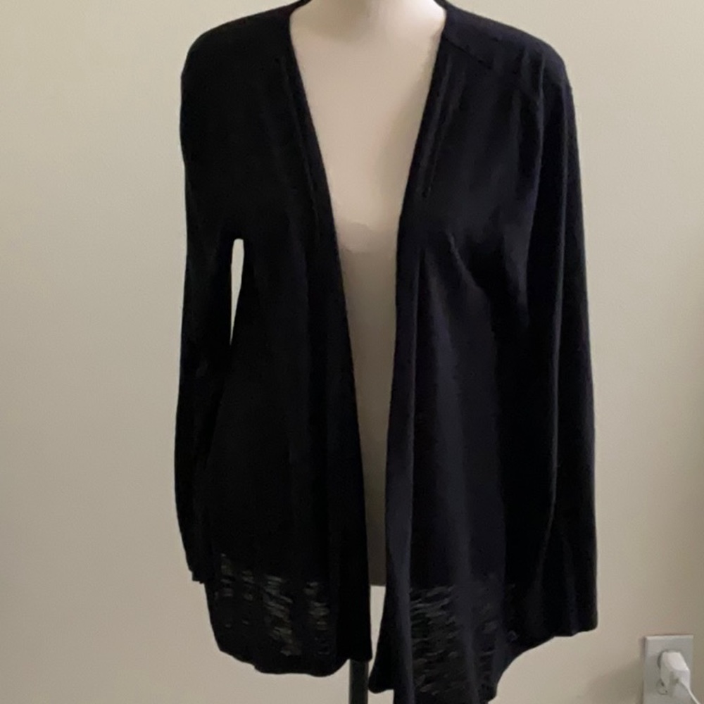 Black cardigan sweater